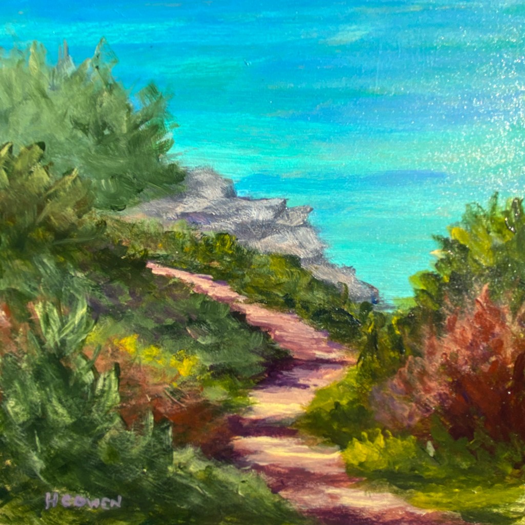 Hog Bay Bermuda Heidi Cowen Acrylic painting